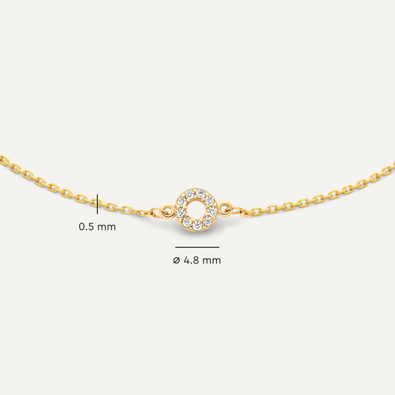 Pavé Cubic Zirconia Halo Bracelet