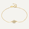 585er Gold Zirkonia Blumen Essential Armbänder Set - 6