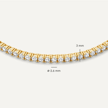 14 Karat Gold Cubic Zirconia Tennis Bracelet - 5