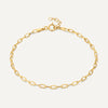 14 Karat Gold Slim Paperclip Chain Bracelet - 1