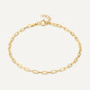 14 Karat Gold Slim Paperclip Chain Bracelet - 1