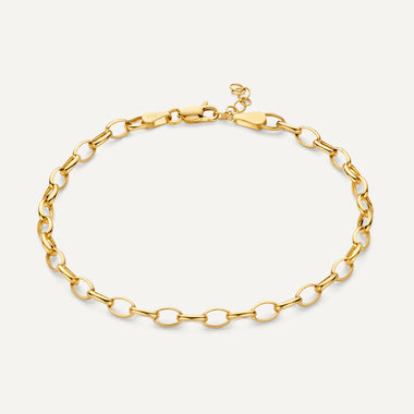 14 Karat Gold Anchor Chain Bracelet - 1