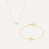 585er Gold Linked Herz Set - 1