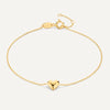 14 Karat Gold Puffy Heart Bracelet - 1