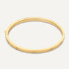 14 Karat Gold Bezel Set Cubic Zirconia Eternity Bangle - 1