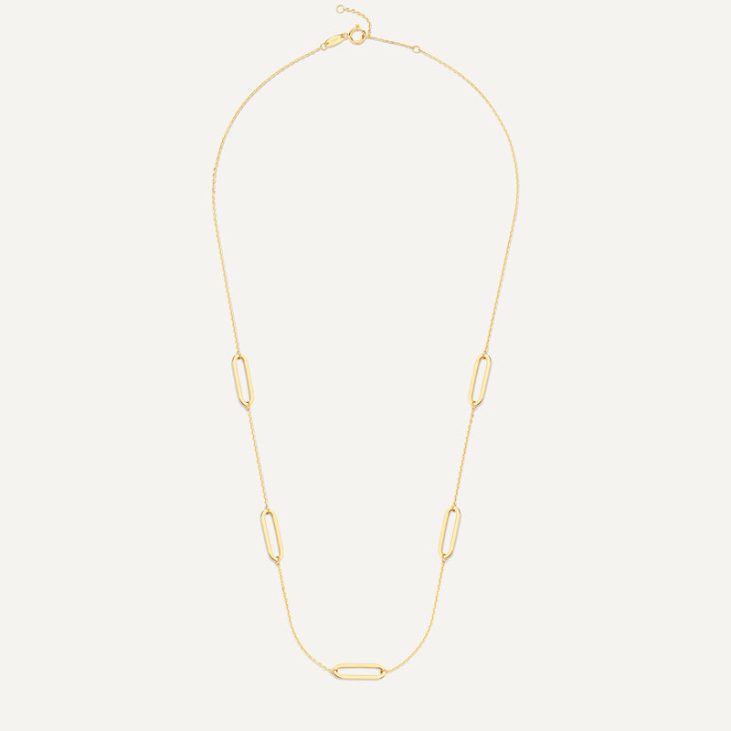 Stationed Paperclip Necklace