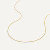 14 Karat Gold Round Zirconia Baby Curb Necklaces Set - 9