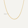 14 Karat Gold Round Zirconia Baby Curb Necklaces Set - 7