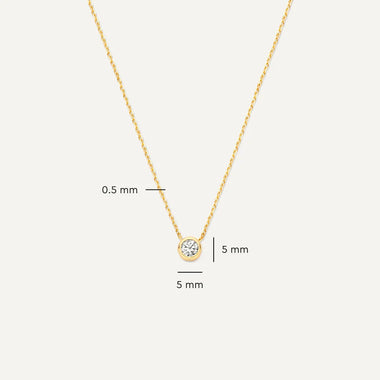 585er Gold Bezel Set Zirkonia Sets - 6