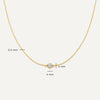 14 Karat Gold Satellite Bezel Set Cubic Zirconia Necklace - 7