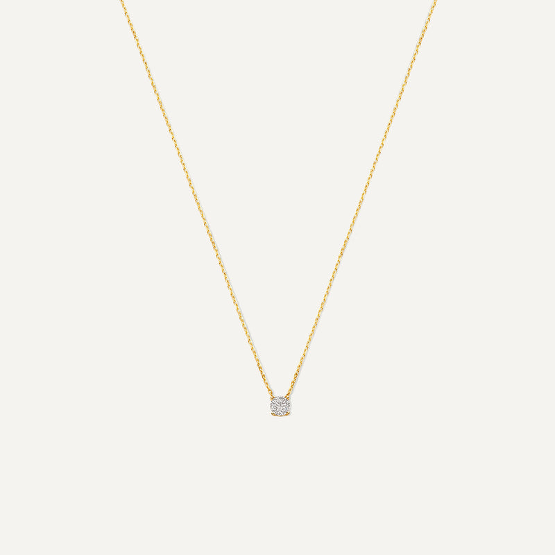 Round Cut Zirkonia Pendant Ketting