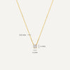 14 Karaat Goud Round Cut Zirkonia Pendant Ketting - 9