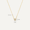 14 Karat Gold Round Zirconia Baby Curb Necklaces Set - 6