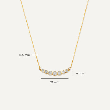 14 Karat Gold Cubic Zirconia Trail Necklace - 7