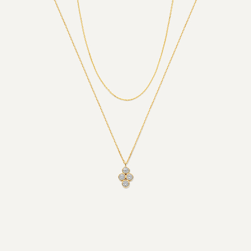 Zirconia Flower Essential Necklaces Set