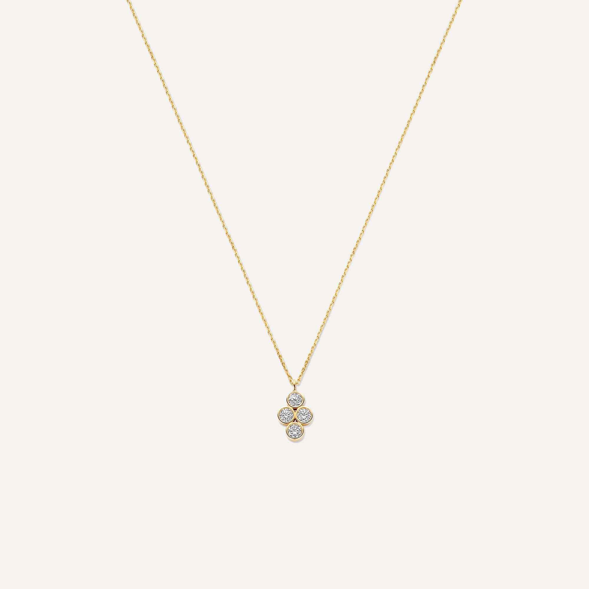 14k Gold Flower Cluster Necklace, Dreamy Falling Flower Pendant, top Flower Branch Charm, 14k Solid Gold Necklace, CZ Diamond Flower Necklace