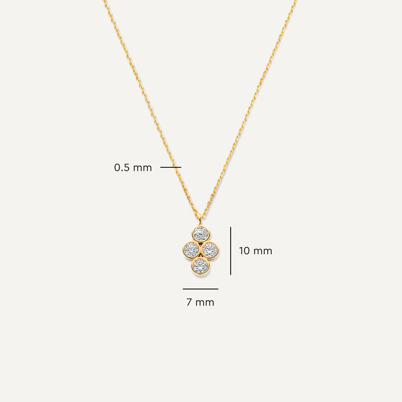 Zirconia Flower Essential Necklaces Set