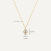 14 Karat Gold Cubic Zirconia Flower Pendant Necklace - 13