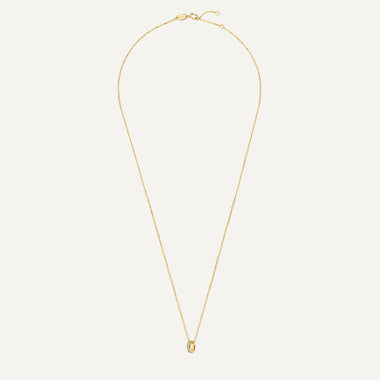 14 Karat Gold Cubic Zirconia Infinity Ring Necklace - 10