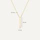 Verticale Staaf Pendant Ketting