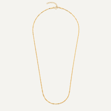 14 Karat Gold Slim Twisted Rope Necklace - 10