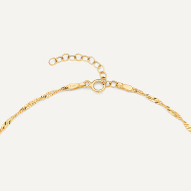 14 Karat Gold Slim Twisted Rope Necklace - 9