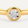 585er Gold mit Diamant Bezel Set Diamant Ring (0.02 ct) - 7