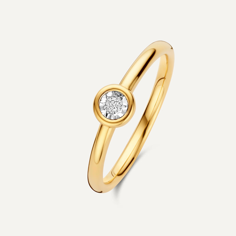 Bezel Set Diamant Ring (0.03 kt)