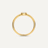 14 Karat Gold Bezel Set Diamant Ring (0.03 kt) - 5