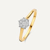 14 Karaat Goud met Diamanten Six Prong Diamant Cluster Ring - 1