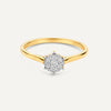 14 Karaat Goud met Diamanten Six Prong Diamant Cluster Ring - 5