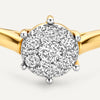 14 Karaat Goud met Diamanten Six Prong Diamant Cluster Ring (0.14 ct) - 8