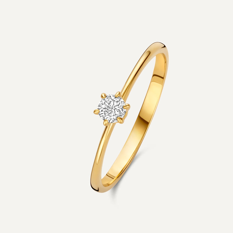 Six Prong Diamant Solitair Ring (0.15 ct)