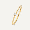 14 Karat Gold with Diamond Four Prong Diamond Solitary Ring (0.05 ct) - 1