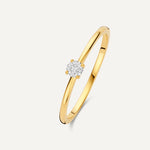 Four Prong Diamant Solitär Ring (0.10 ct)