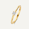 14 Karat Gold with Diamond Four Prong Diamond Solitary Ring (0.15 ct) - 1