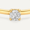 14 Karat Gold with Diamond Four Prong Diamond Solitary Ring (0.15 ct) - 7