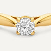 14 Karat Gold with Diamond Four Prong Diamond Solitary Tapered Ring (0.10 ct) - 7