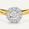 Or 14 Carats avec Diamants Bague Halo Diamant (0.05 ct) - 7