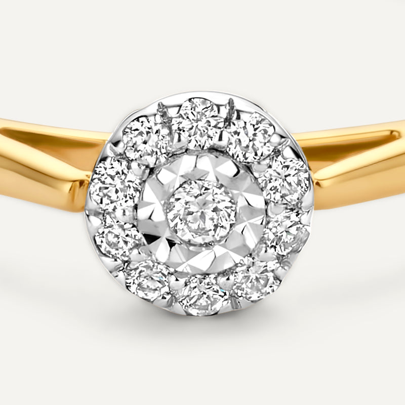 Bague Halo Diamant (0.05 ct)