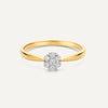 585er Gold mit Diamanten Diamant Cluster Tapered Ring - 6