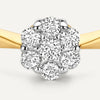 Or 14 Carats avec Diamants Bague Cluster Conique Diamant (0.13 ct) - 9