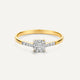 Bague Halo Diamant Four Prong Pavé (0.10 ct)