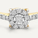 Pavé Four Prong Diamant Halo Ring (0.10 ct)