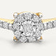 Bague Halo Diamant Four Prong Pavé (0.10 ct)