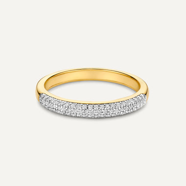 14 Karat Gold Alliance Diamant Pavé - 4