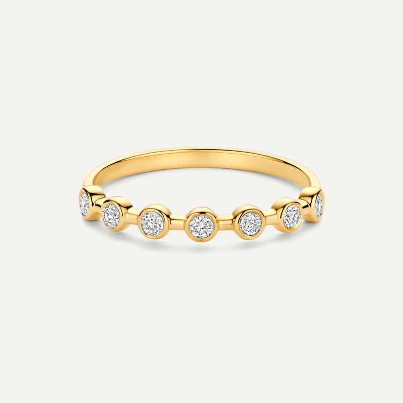 Bezel Set Diamond Band Ring