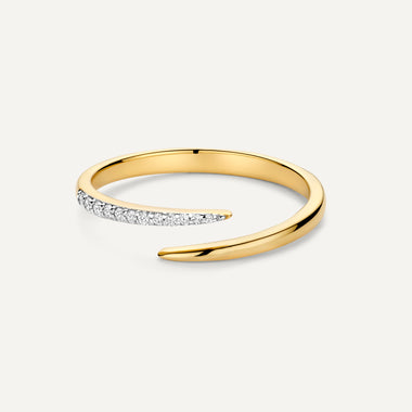 14 Karat Gold with Diamonds Diamond Claw Ring - 4