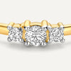 Or 14 Carats avec Diamants Bague Trilogy Diamant (0.15 ct) - 8