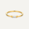 14 Karat Gold with Diamond Baguette Cut Diamond Ring - 4